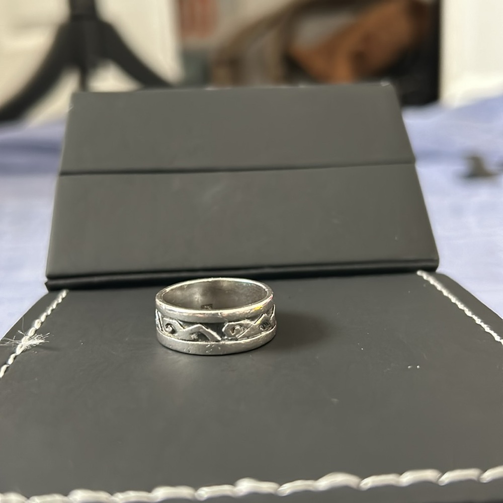 Vintage Solid Silver 925 Unisex Ring - image 4